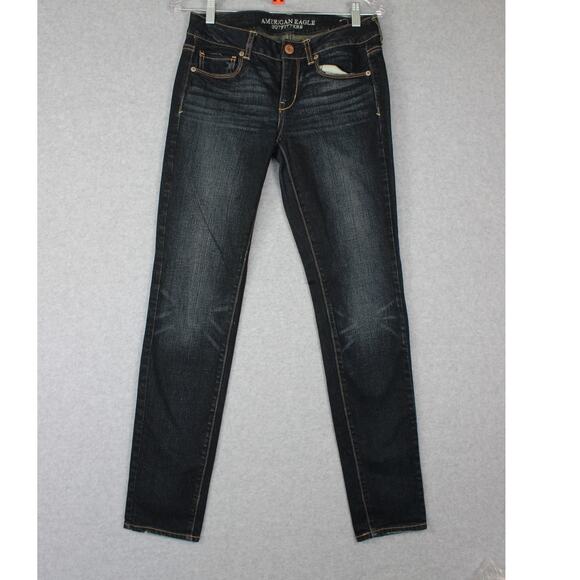 American Eagle Outfitters‎ Jeans Womens Size 4 Regular Skinny Stretch  Dark Wash - Picture 1 of 6